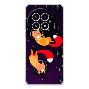 Чехлы с картинкой Лисички для OnePlus 13 (VPrint) (Лисички космонавты)