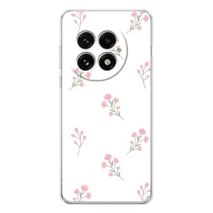 Чехол с розовым рисунком для OnePlus 13 (Розовые цветы)