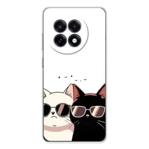 Чехол с рисунком кот на OnePlus 13R (Коты в очках)