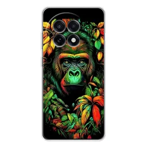 Чохол з Мавпами OnePlus 13R - (AlphaPrint) (Мавпа в квітах)