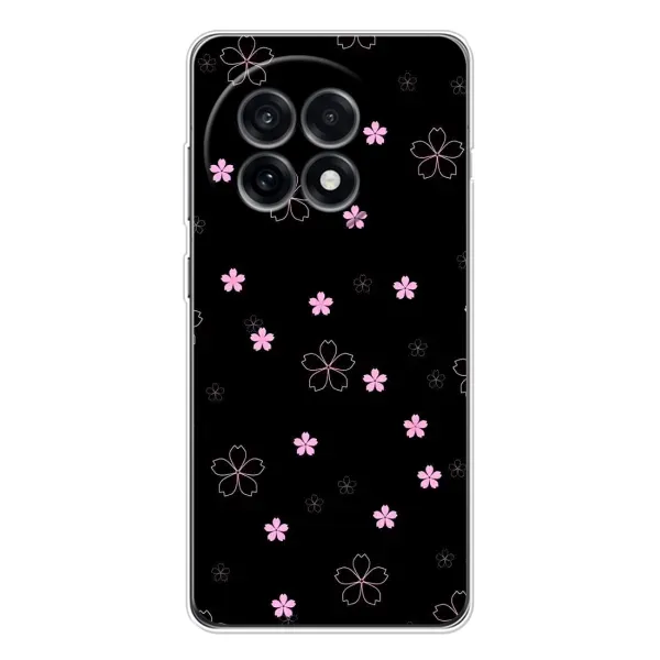 Чохол з принтом «Рожеві квіти на чорному» для OnePlus 13R Чохол з принтом «Рожеві квіти на чорному» для OnePlus 13R