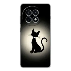 Чехол с принтом для OnePlus 13R (AlphaPrint) Модные коты (Силуэт котика)