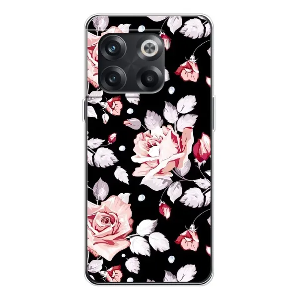 Чехол с принтом «Цветочки на черном» для OnePlus 13s