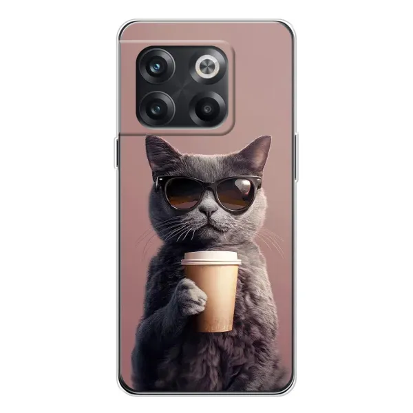 Чехол с принтом «Кот с кофе» для OnePlus 13s