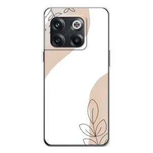 Силиконовый чехол с принтом в цветах на OnePlus 13s (Нюдовая веточка абстракция)