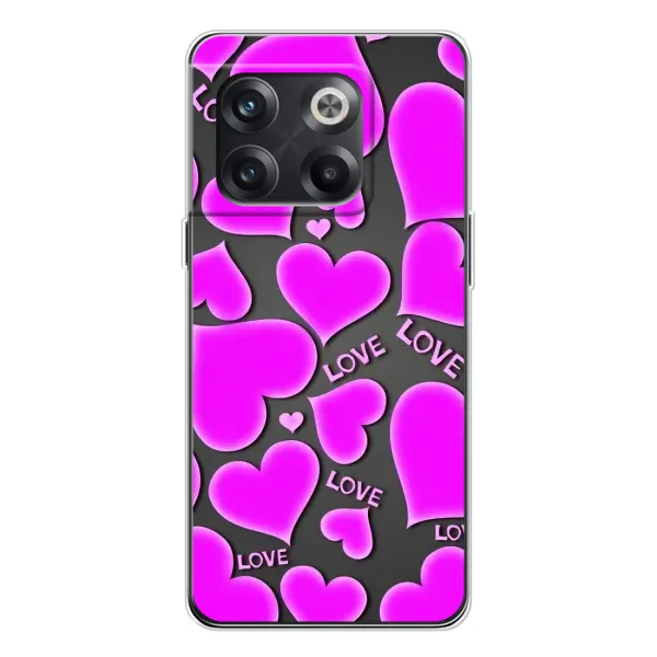 Чехол с принтом «Pink hearts» для OnePlus 13s