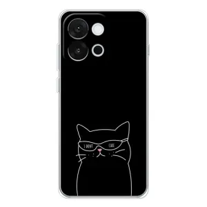 Чехол с рисунком кот на OnePlus 13T (Равнодушный кот)