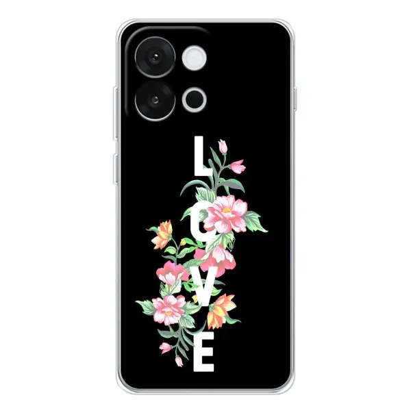 Чехол с принтом «Цветы LOVE» для OnePlus 13T