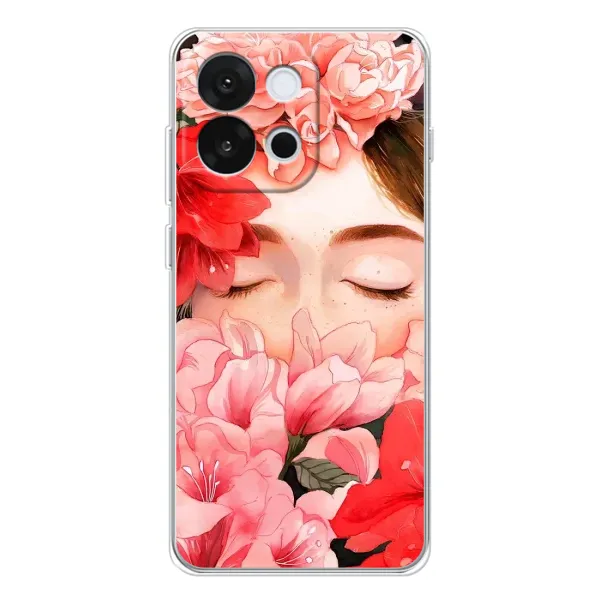 Чехол с принтом «Глаза в цветах» для OnePlus 13T