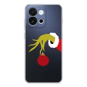 Зимні Чохли для 13Т - прозорий фон (Грінч з іграшкою)