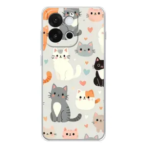 Чехол с рисунком кот на OnePlus 13T (Коллаж котов)