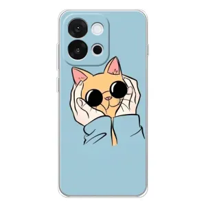 Чохол на 13Т з Котиками (VPrint) (Котик в окулярах)