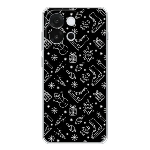 Чехол с принтом «Новогодний фон» для OnePlus 13T