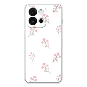 Чехол с розовым рисунком для OnePlus 13T (Розовые цветы)