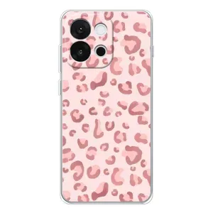 Чехол с розовым рисунком для OnePlus 13T (Розовый леопард)