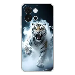 Чехол с картинкой «Хищники» для OnePlus 13T (Белый тигр в дыму)