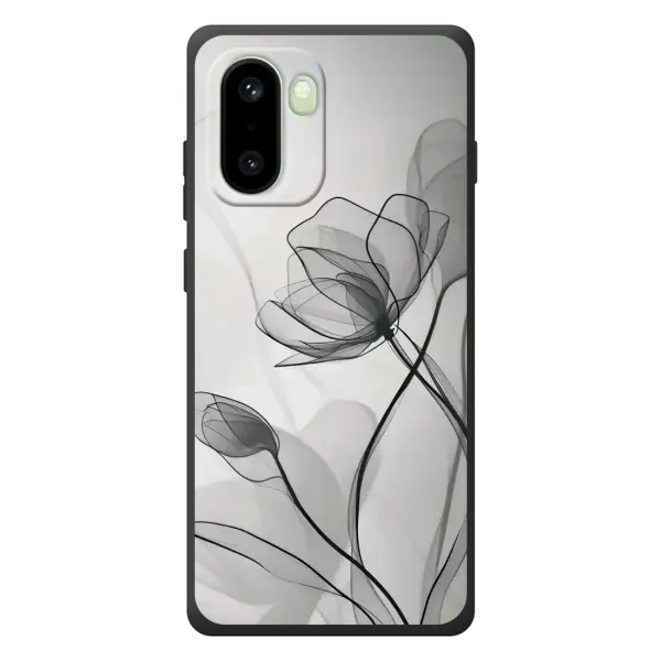 Чехол с принтом «Черные цветы» для OnePlus 15R