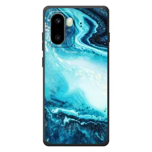 Мраморный чехол на OnePlus 15R (VPrint) (Голубой мрамор)