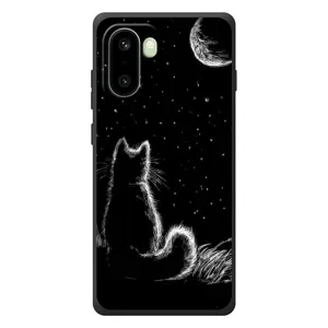 Чехол с принтом для OnePlus 15R (AlphaPrint) Модные коты (Котик и луна)