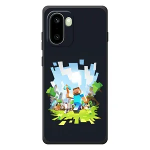 Чехол Майнкрафт на OnePlus 15R (AlphaPrint) Minecraft (персонажи Minecraft)