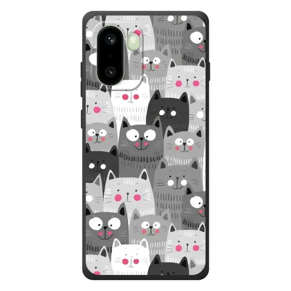 Чохол з принтом «Мальовані котики» для OnePlus 15R