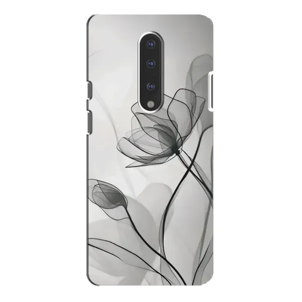 Чохол з принтом «Чорні квіти» для OnePlus 7 Pro Чохол з принтом «Чорні квіти» для OnePlus 7 Pro