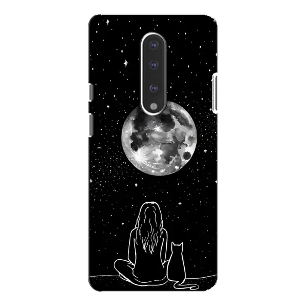 Чохол з принтом «Дівчина з котом» для OnePlus 7 Pro