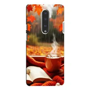 Чехол с уникальным дизайном «Осень с кофе» для OnePlus 7 Pro (Кофе и дождь)