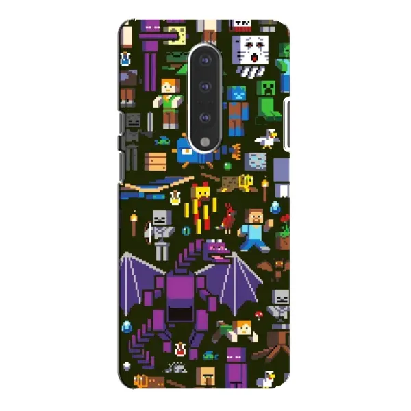 Чохол з принтом «Колаж Майнкрафт» для OnePlus 7 Pro Чохол з принтом «Колаж Майнкрафт» для OnePlus 7 Pro