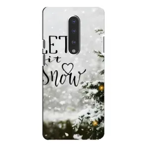 Новорічні, Святкові Чохли для OnePlus 7 Pro - 2024 год (Let it snow)
