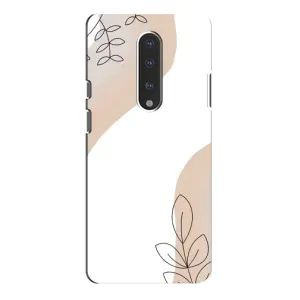 Силконовий чохол з принтом в квітах на OnePlus 7 Pro (Нюдова гілочка абстракція)