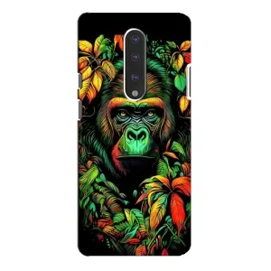Чохол з Мавпами OnePlus 7 Pro - (AlphaPrint) (Мавпа в квітах)