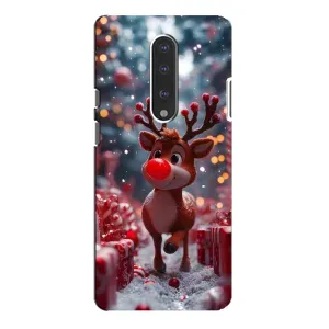 Яскравий чохол для OnePlus 7 Pro з Зимові Оленята (Олень серед подарунків)