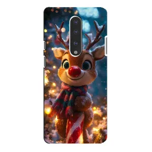 Яскравий чохол для OnePlus 7 Pro з Зимові Оленята (Олень з шарфом)