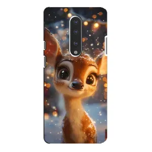 Яскравий чохол для OnePlus 7 Pro з Зимові Оленята (Оленятко серед гірлянд)