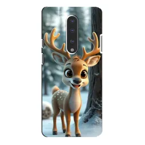 Яскравий чохол для OnePlus 7 Pro з Зимові Оленята (Оленятко в лісі)