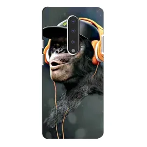 Чохол з Мавпами OnePlus 7 Pro - (AlphaPrint) (В навушниках)