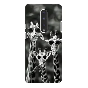 Силіконовий чохол з КАРТИНКАМИ літо для OnePlus 7 Pro (AlphaPrint) (Жирафи в окулярах)
