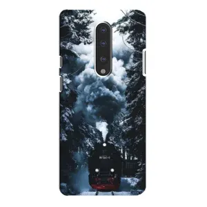 Новорічні, Святкові Чохли для OnePlus 7 Pro - 2024 год (Зимовий потяг)