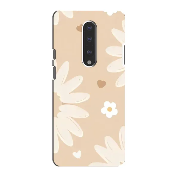 Чохол з принтом «Бежеві квіти» для OnePlus 7 Чохол з принтом «Бежеві квіти» для OnePlus 7