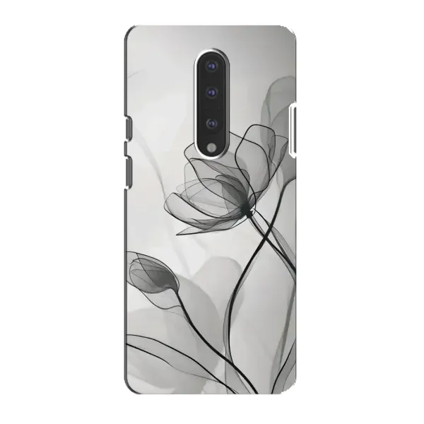 Чохол з принтом «Чорні квіти» для OnePlus 7 Чохол з принтом «Чорні квіти» для OnePlus 7