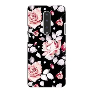 Чохли з квітами для OnePlus 7 (VPrint) (Квіти на чорному)