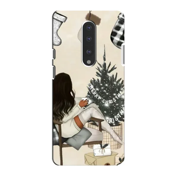 Чехол с принтом «Девушка с елкой» для OnePlus 7 Чехол с принтом «Девушка с елкой» для OnePlus 7
