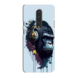 Чехол с Обезьянами OnePlus 7 - (AlphaPrint) (Горилла в наушниках)