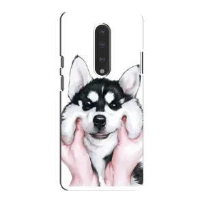 Чохол з Хаскі OnePlus 7 - (AlphaPrint) (Хаскі улибака)