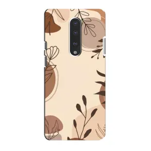 Чохол з принтом «Коричневі квіти» для OnePlus 7