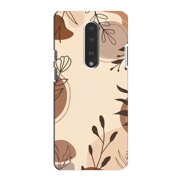 Чохол з принтом «Коричневі квіти» для OnePlus 7 Чохол з принтом «Коричневі квіти» для OnePlus 7