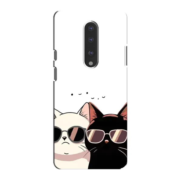 Чохол з принтом «Коти в окулярах» для OnePlus 7