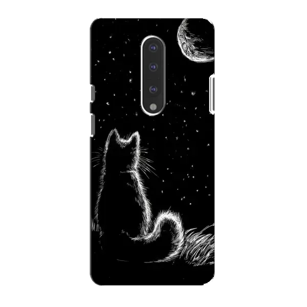 Чохол з принтом «Котик і місяць» для OnePlus 7 Чохол з принтом «Котик і місяць» для OnePlus 7
