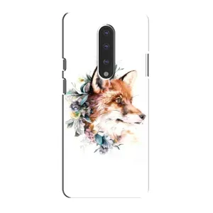 Чохли з картинкою Лисичка для OnePlus 7 (VPrint) (Лиса в квітах)